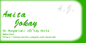 anita jokay business card